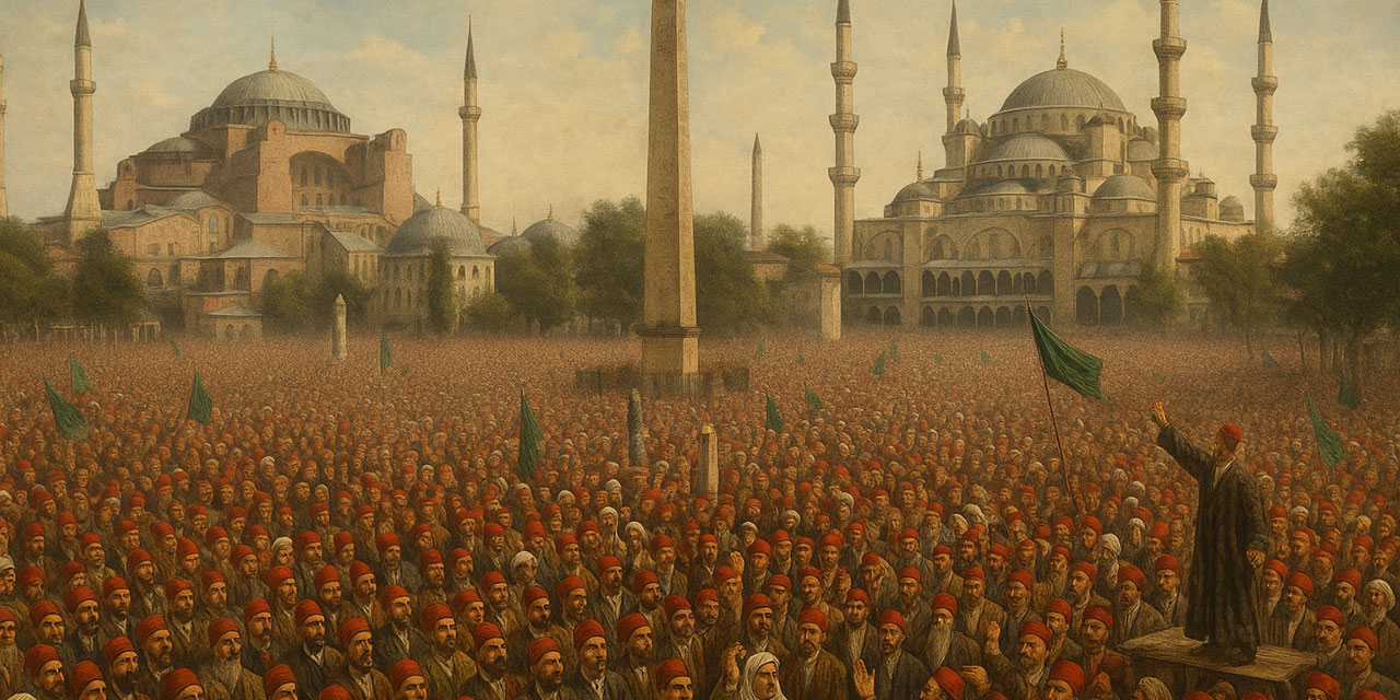 Abdülhamid'le görüşmesi engellenen Said Nursi meydanda konuştu