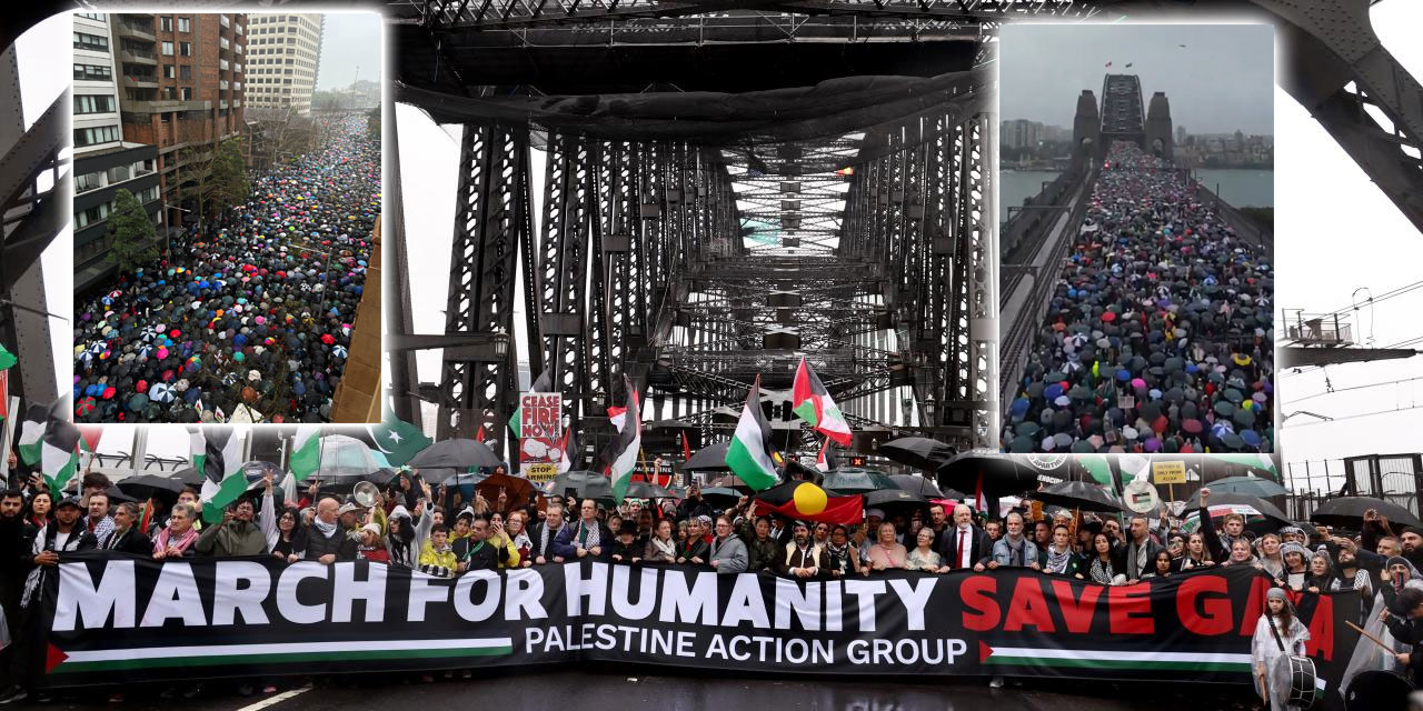 Avustralya'da 90 bin kişi Filistin'e destek için meydanlarda