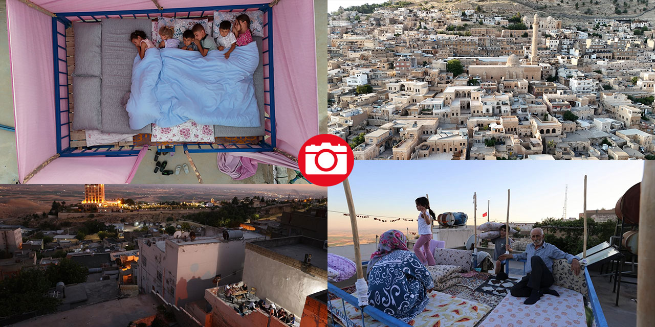 Sıcak havada 'dam palas' keyfi