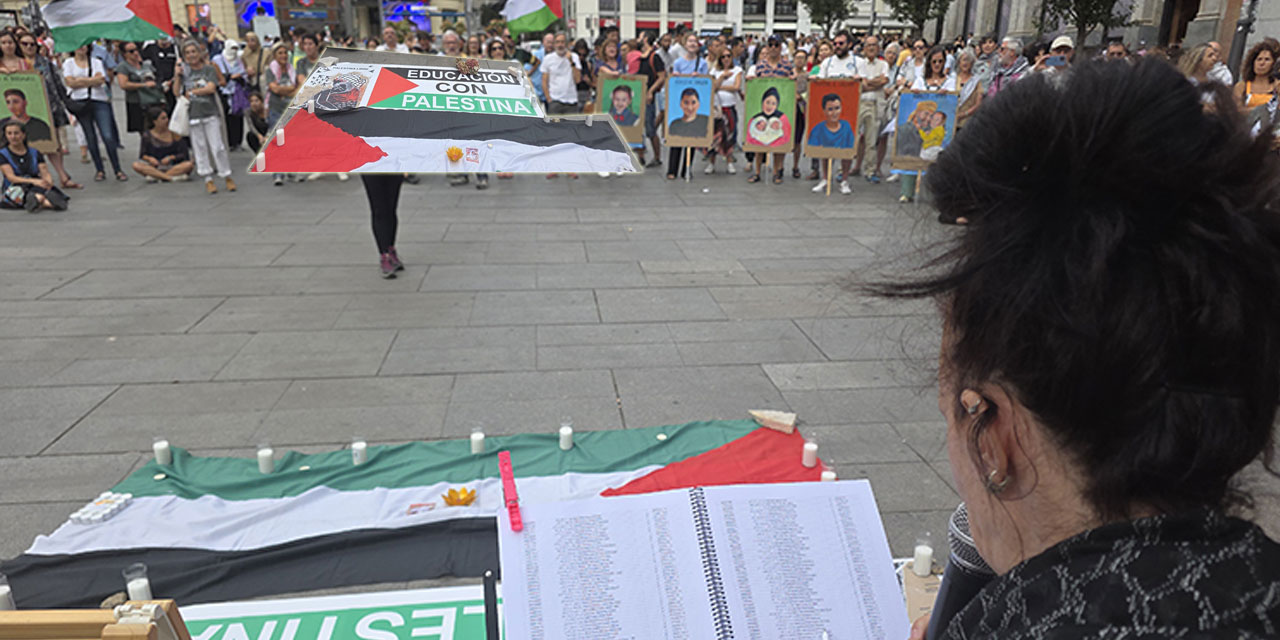 Katil israilin Gazze'de öldürdüğü her çocuğun ismi Madrid'deki 12 saatlik eylemde okundu