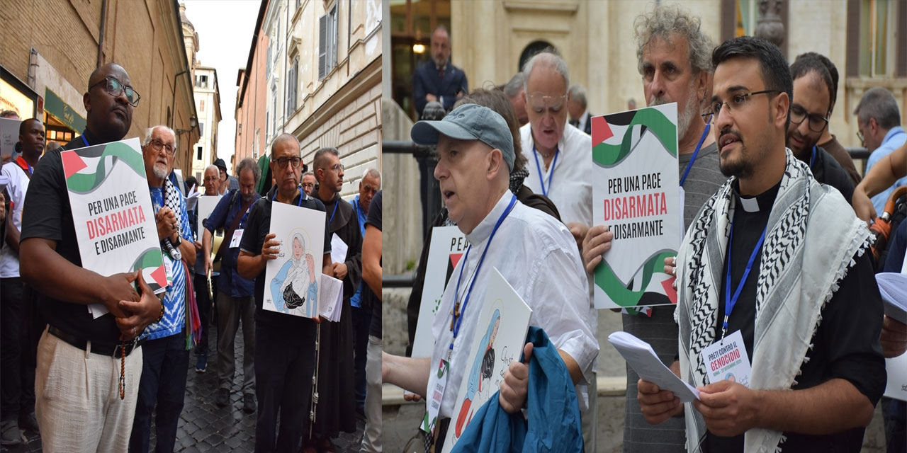 İtalya'da hükümet hariç herkes Gazze'nin yanında: Rahipler Filistin için toplandı