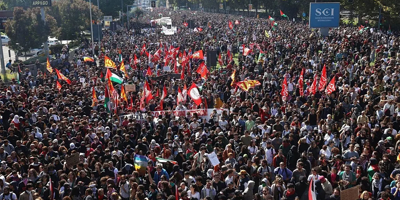 İtalya'da Sumud filosu için genel grev: On binlerce kişi sokaklara döküldü
