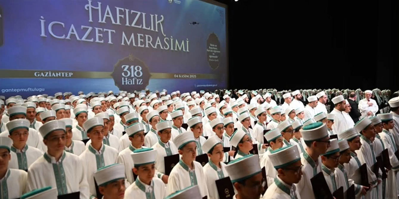 Gaziantep'te Kur'an'ı ezberleyen 318 hafız için icazet töreni düzenlendi