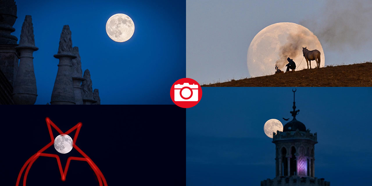 Türkiye'den Dolunay manzaraları