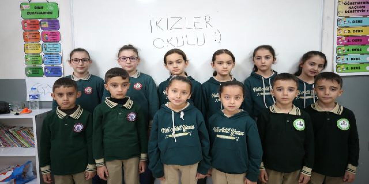 Tevafukun böylesi: Muş'taki okulda 21 ikiz eğitim görüyor