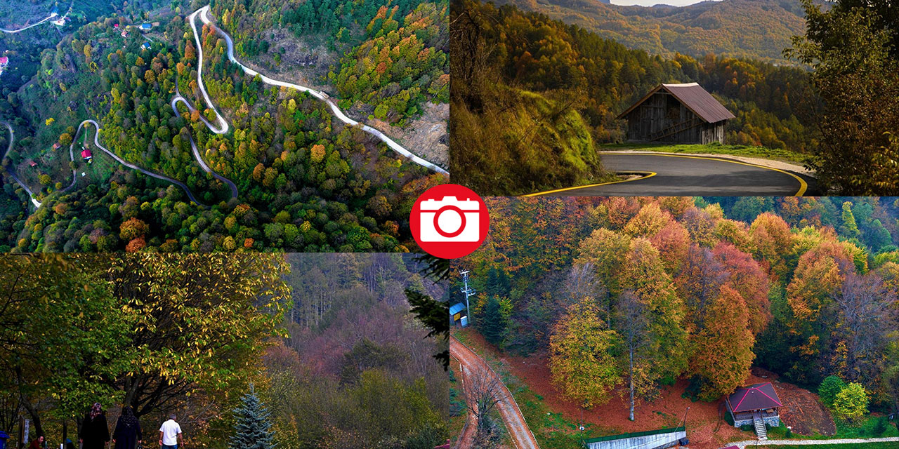 Güzeldere Şelalesi Tabiat Parkı'nda sonbahar renkleri