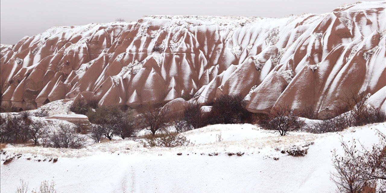 Kapadokya beyaz rahmetle başka güzel