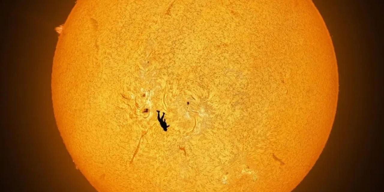 Güneşin önünden düşen adam: Yapay zeka değil gerçek fotoğraf