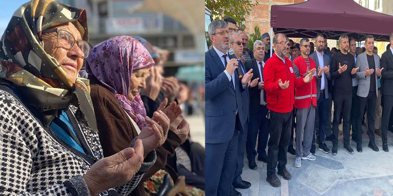 Depremle sarsılan Sındırgı'da hatimler okundu, dualar edildi, kurbanlar kesildi