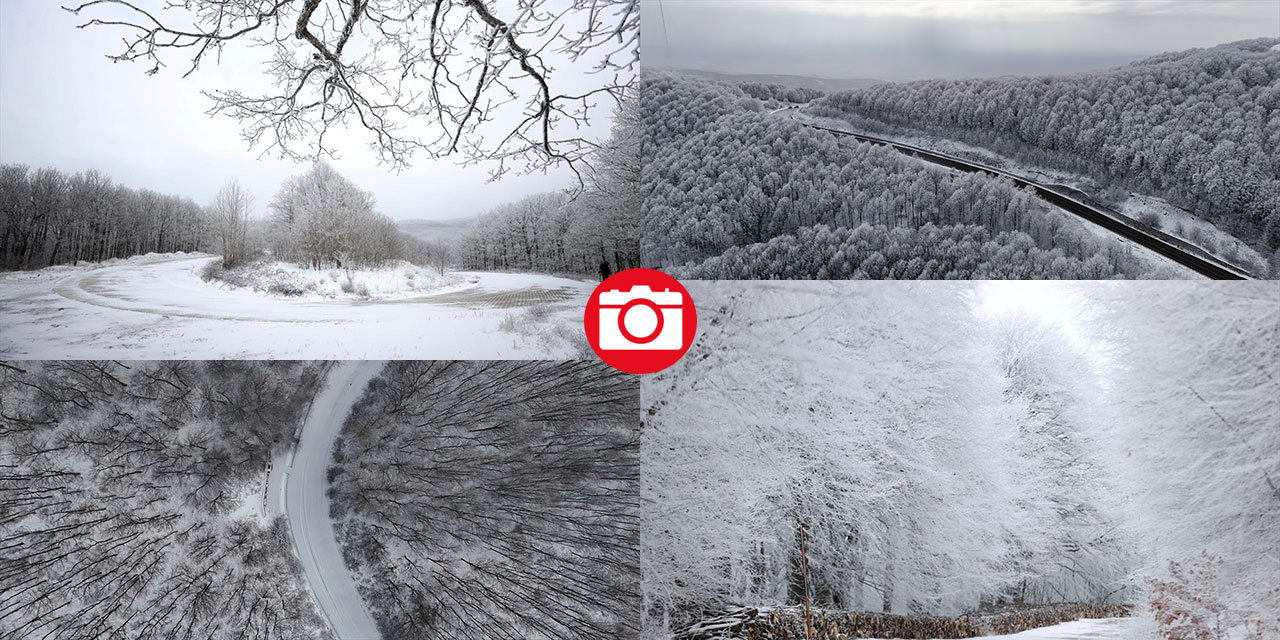 Karla kaplanan Istranca Ormanları'nda güzel görüntüler