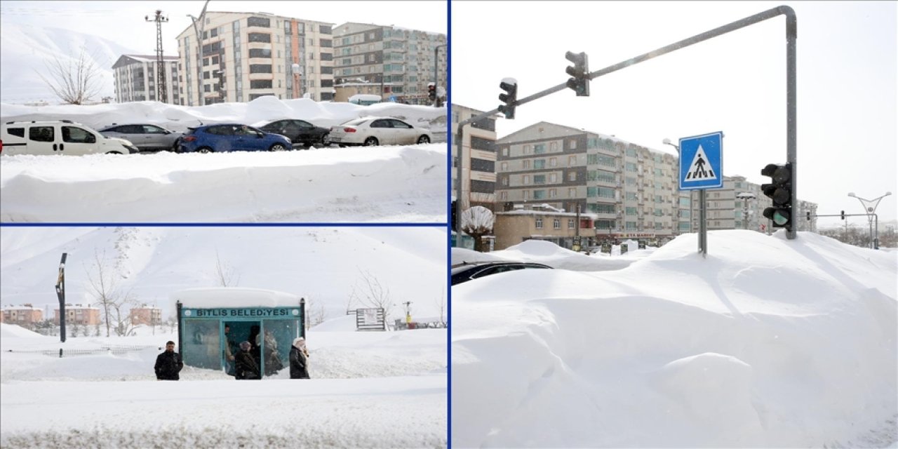 Bitlis'te ekimden bu yana toplamda 4 metreyi aşacak kadar kar yağdırıldı