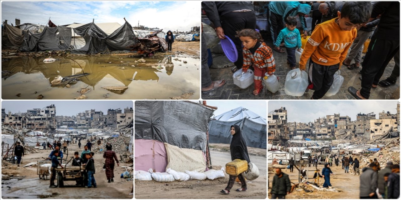 Kahrolası israilin hayatı ve altyapıyı felç ettiği Gazze Şeridi'nin yüzde 85’i susuz