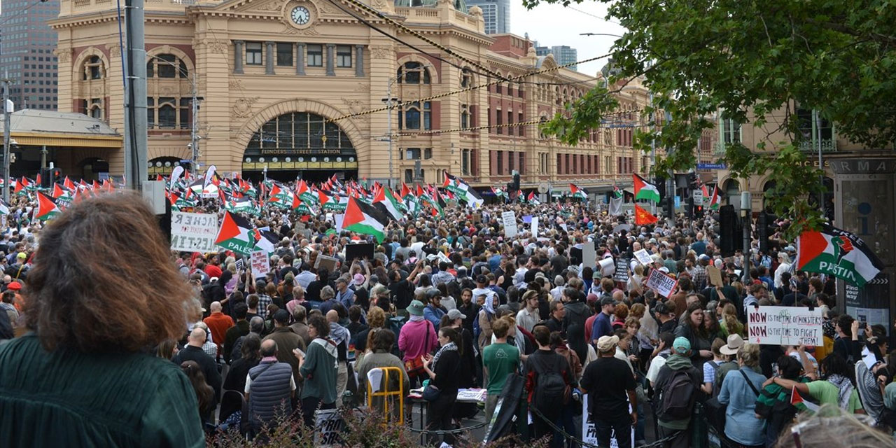 Avustralya'da soykırımcı israilin cumhurbaşkanına yoğun protesto