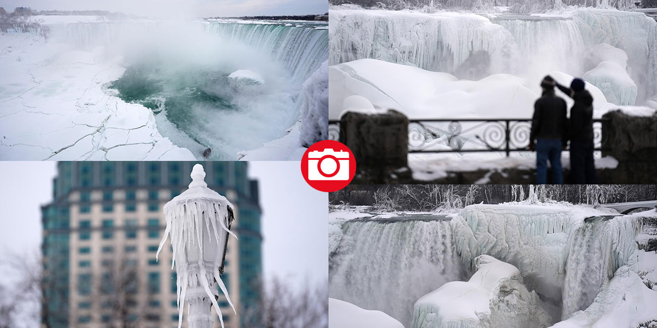 Niagara Şelalesi kısmen dondu