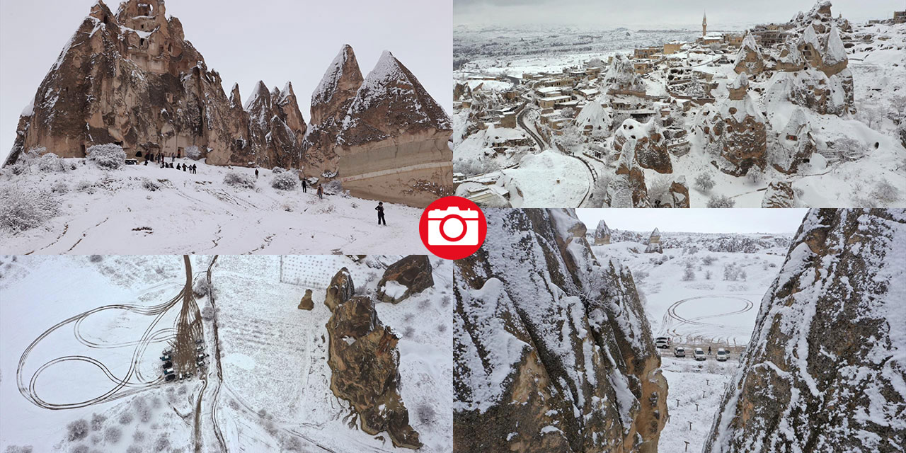 Karla kaplanan Kapadokya