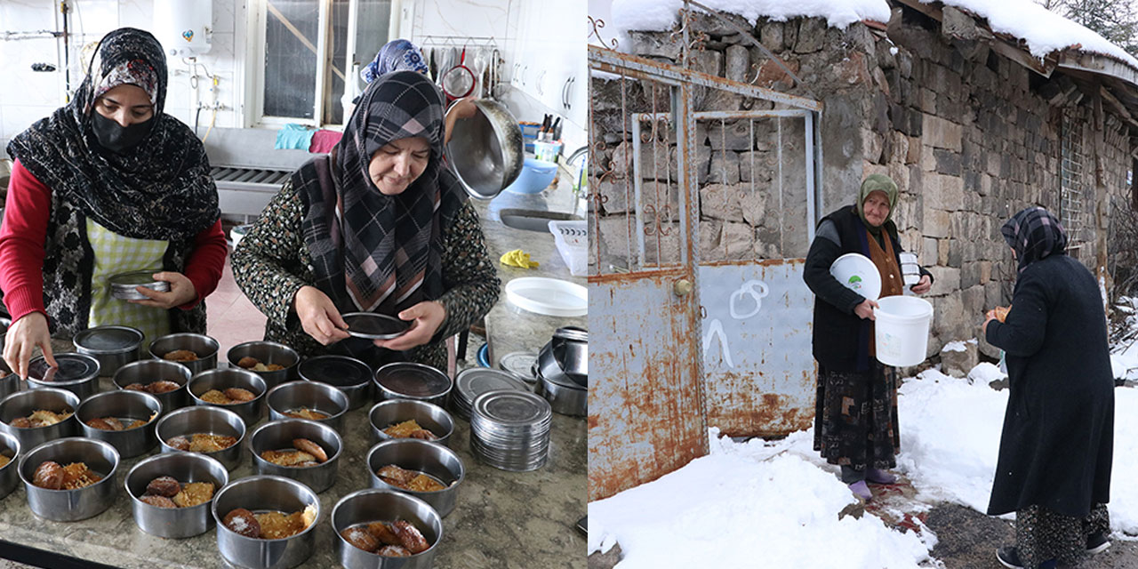 Yaşlı, engelli ve ihtiyaç sahiplerinin iftarlıklarını gönüllü kadınlar hazırlıyor