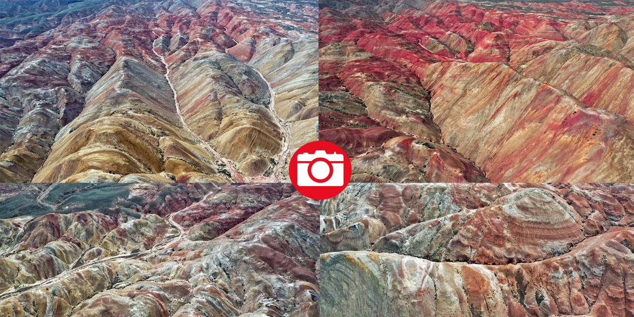 Iğdır'daki Gökkuşağı Tepeleri'nde ilkbahar güzelliği