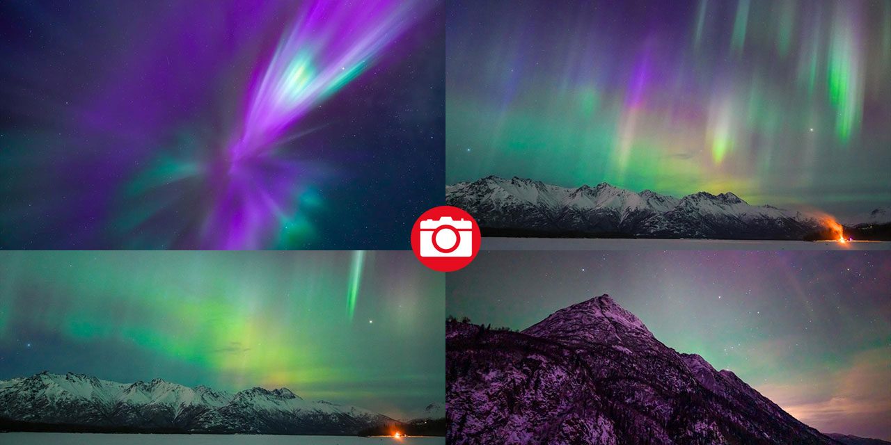 Alaska'nın rengarenk kuzey ışıkları