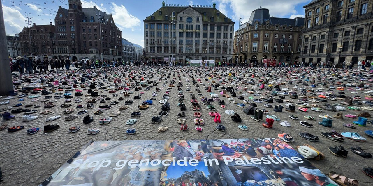 Amsterdam'da, israilin öldürdüğü Filistinli çocuklar ve gazeteciler anıldı
