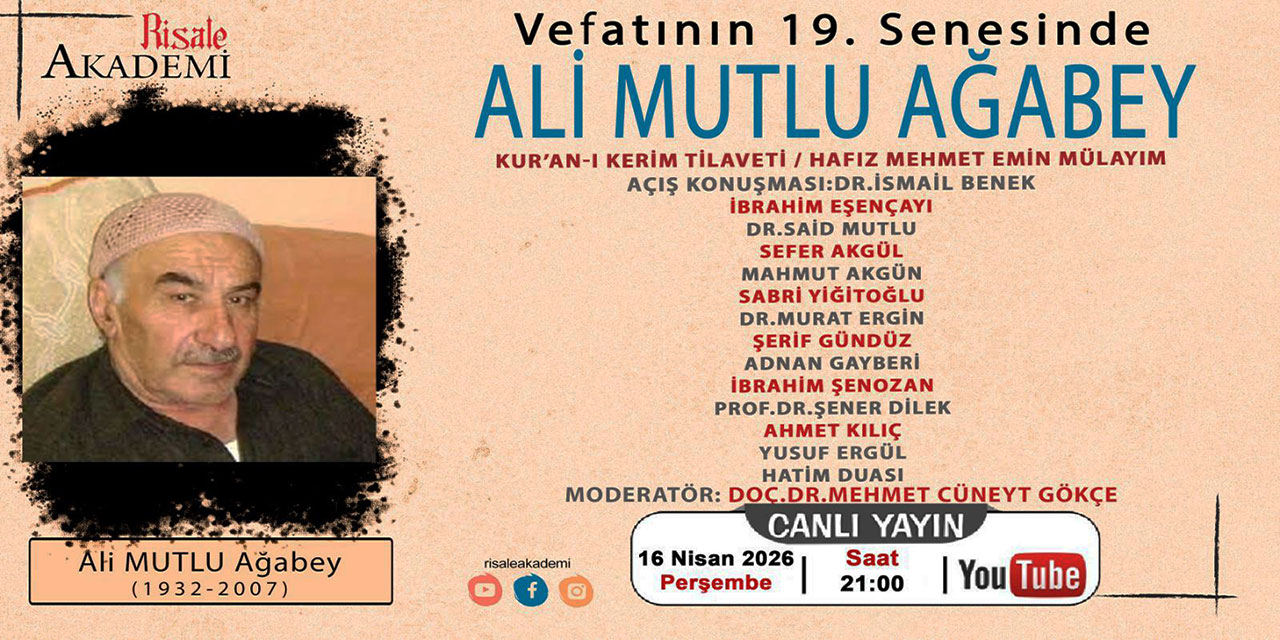 Vefatının 19.yılında Ali Mutlu ağabey Anma programı