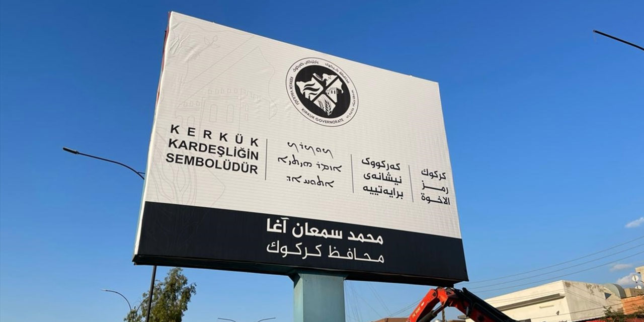 Kerkük'te 4 dilli 'kardeşlik' mesajı