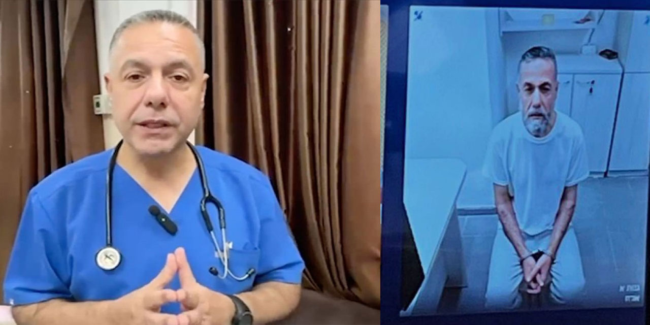 israilin Gazze'den alıkoyduğu doktor Ebu Safiyye, tek kişilik hücreden duruşmaya çevrim içi katıldı
