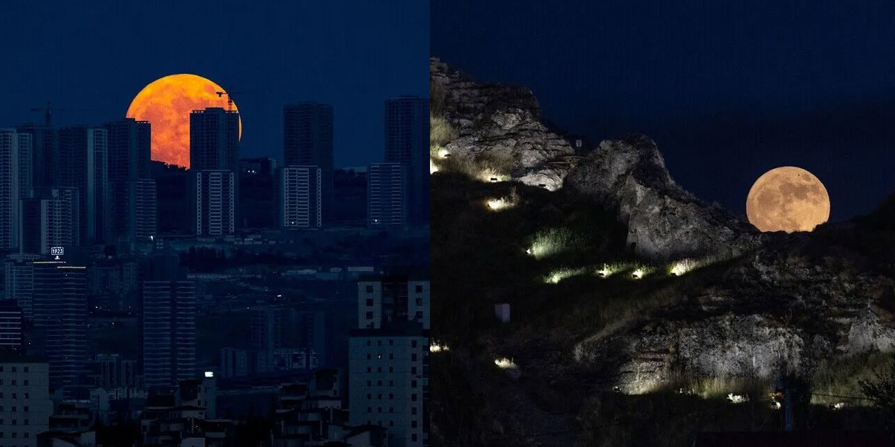 Dolunay, Türkiye’nin farklı şehirlerinden görüntülendi