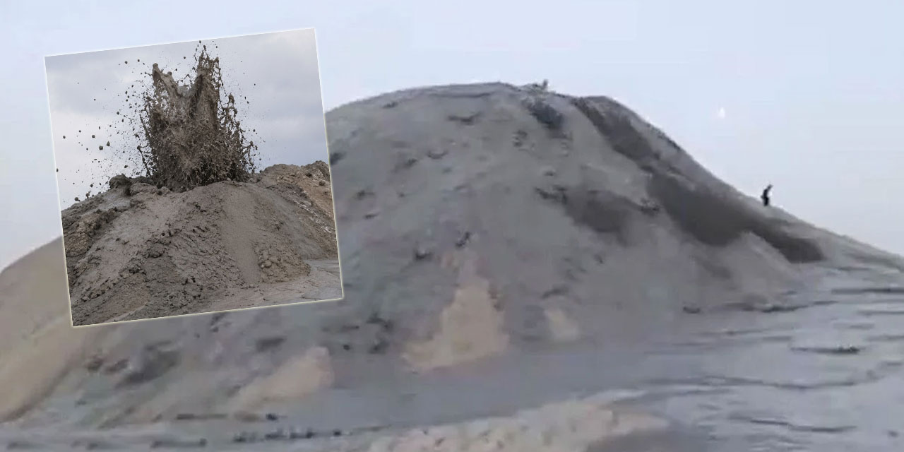 Subhanallah! İran’daki dağdan alev değil çamur fışkırdı!