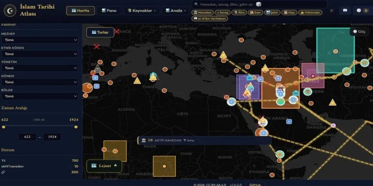 1300 yıllık İslam tarihi tek bir atlas üzerinde buluştu