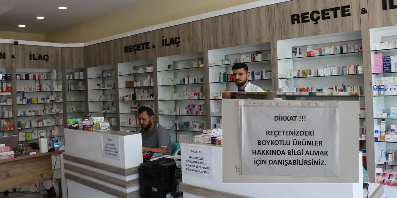 Ankara'da bir eczaneden 'boykotlu ilaçlar' hassasiyeti