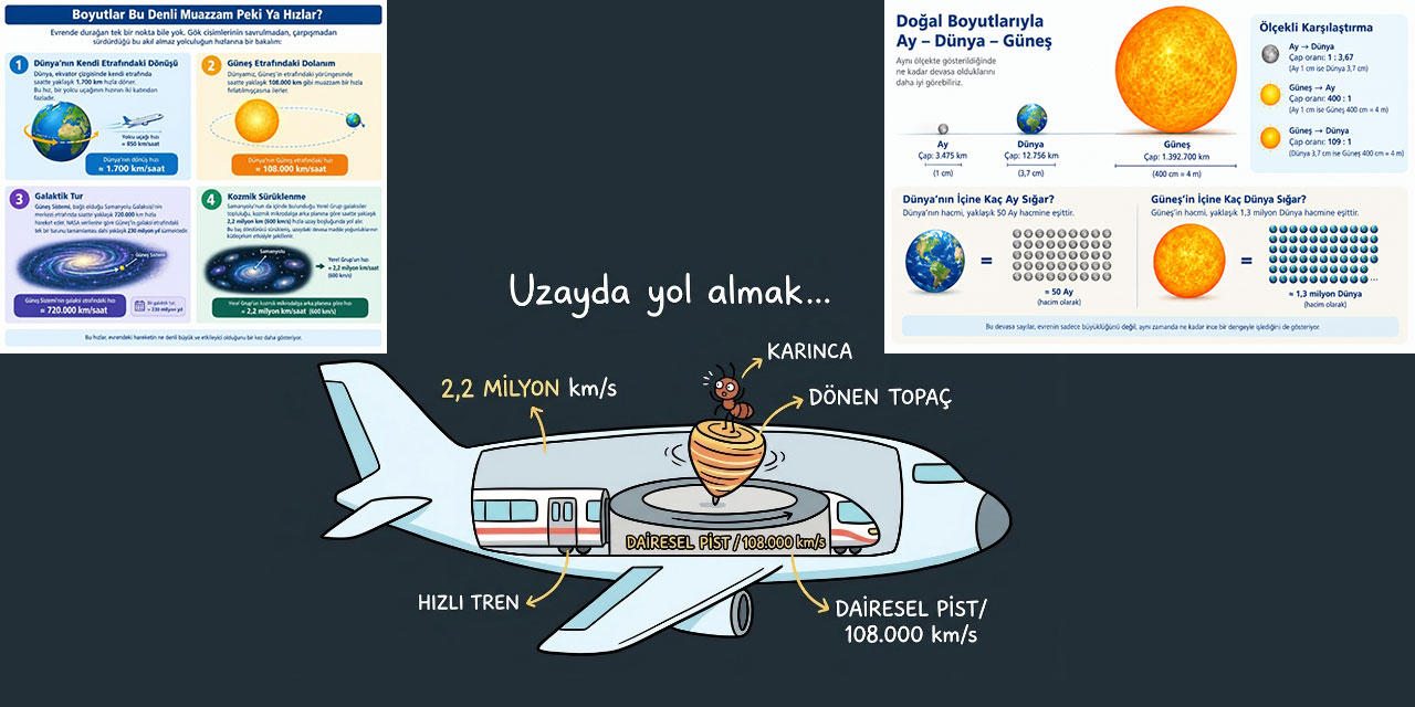Kâinattaki devasa büyüklükler ve hızlar: Çaylar niye dökülmüyor?