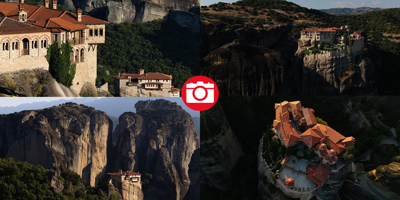 Dik kayalıkların zirvesine inşa edilen Meteora