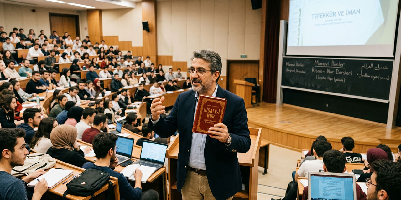 Dâru'l‑Fünûnun ilk müteşebbisinin bir ders kitabı olan Risale‑i Nur