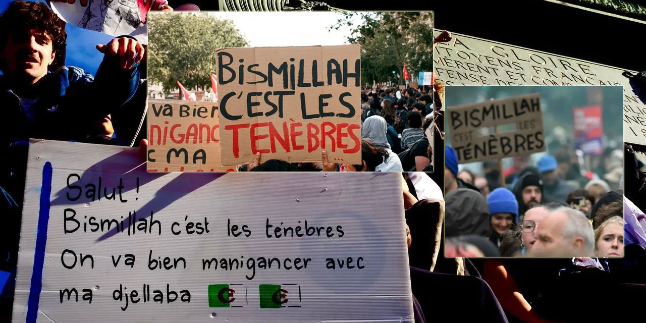 Fransa'daki protestolarda yayılan 'Bismillah' pankartının sırrı çözüldü