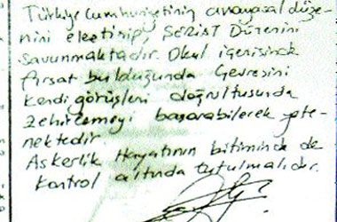 Namaz kılan asker böyle fişlendi