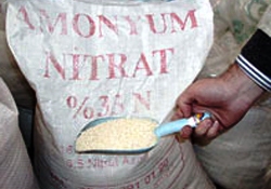 Kafes'ten bir şehri havaya uçuracak amonyum nitrat çıktı