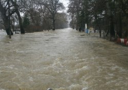 Antalya'da dere taştı, evler su altında