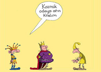 Kozmik odaya atın kralım-Karikatür