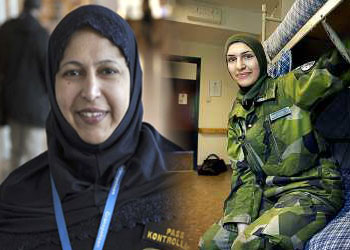 İsveç'in başörtülü polis ve askerleri