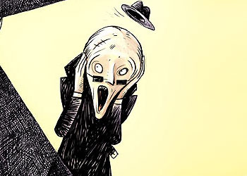 Aydınlıktan korkan ruhlar-Karikatür