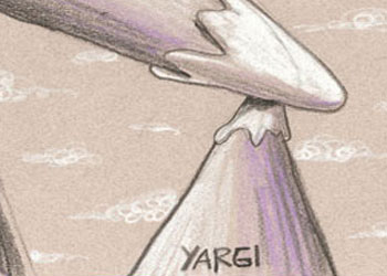 Yüksek yargı yargının üstüne düştü-Karikatür