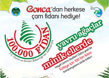 Minik ellere 100 bin fidan hediye