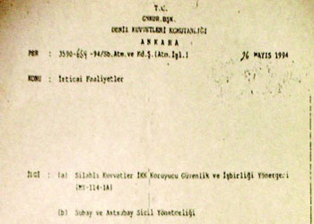 Orduda dindar subay avını başlatan belge