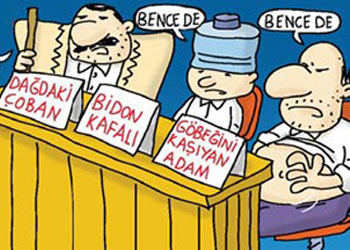 Referandum mahkemesinin yargısı-Karikatür