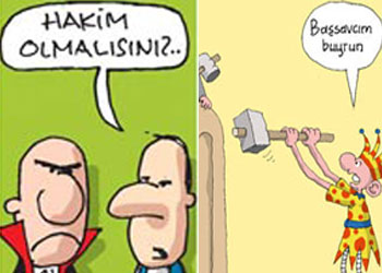 Yargıya 1 tavsite 1 hediye-Karikatür