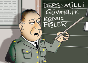 Milli Güvenlik dersindeki fişleme-Karikatür