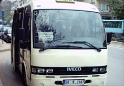 Minübüsler müsait bir yerde duramayacak