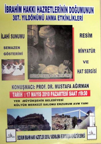 İbrahim Hakkı Hazretleri, doğumunun 307. yılında anılıyor