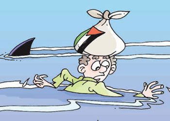 Filistin'e giden yardımdaki tehlike-Karikatür