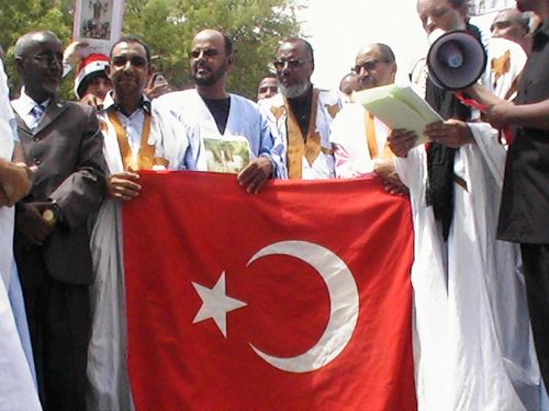 Moritanya'da İsrail'e tepki Türkiye'ye destek